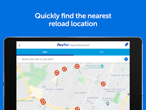 Screenshot of PayPal Prepaid