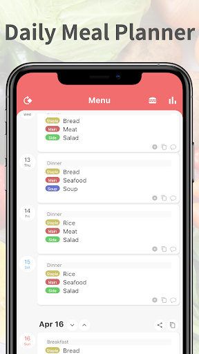 Android application Daily Meal Planner screenshort