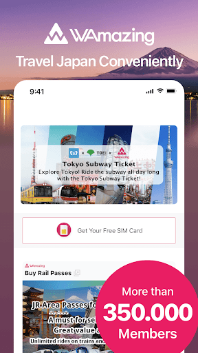 Android application WAmazing - Japan's Activities screenshort