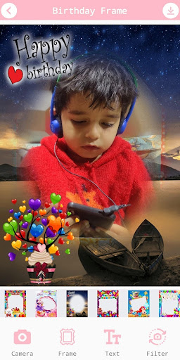 Android application Birthday photo frame with name screenshort