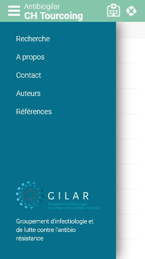 Android application Antibiogilar screenshort