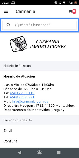 Android application Carmania Importador Ferretería screenshort