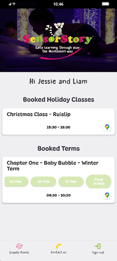 SensorStory Baby Classes Screen 3