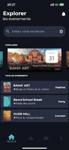 Android application TickiEvent screenshort
