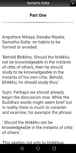 Buddhism: Samatha Sutta Screen 2