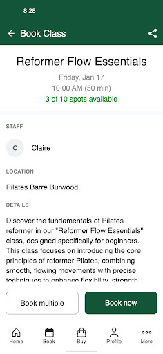 Pilates Barre Sydney Screenshot 3 - AppWisp.com