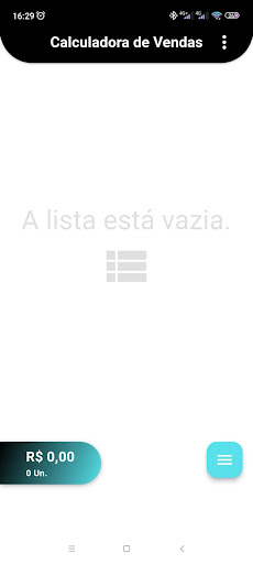Android application Registradora de Lucro e Vendas screenshort