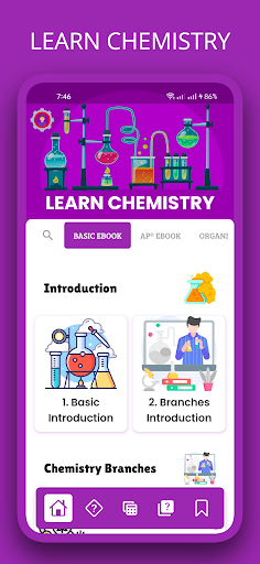 Android application Chemistry Articles & Quizzes screenshort
