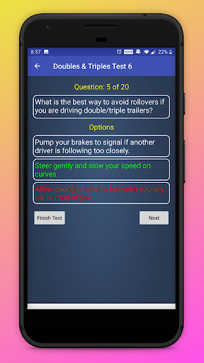 Doubles & Triples Test - CDL Screen 3