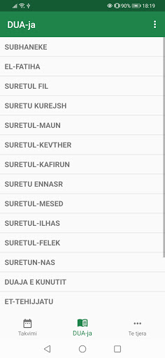 Takvimi - Drite e Zemres