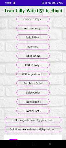 Android application Tally ERP 9 With GST in Hindi screenshort