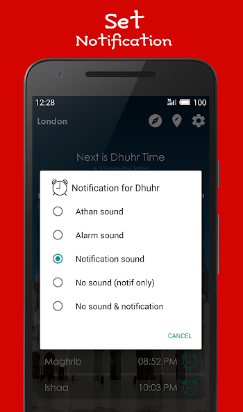 Prayer Times, Adhan, Qibla banner