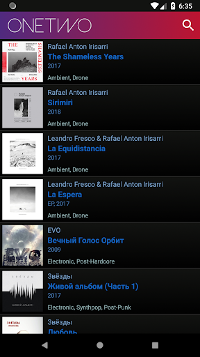 Android application Onetwo screenshort