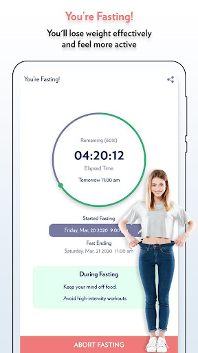 Fasting: Track fasting hours, Screen 3