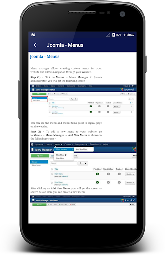 Learn - Joomla Screen 2
