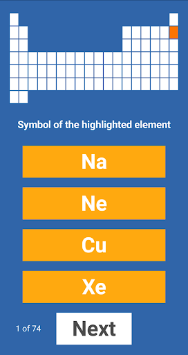 Memorizing the‎ periodic table Screen 2
