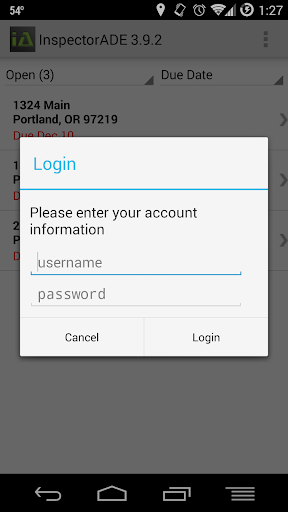 Android application InspectorADE Mobile screenshort