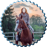 Women Horse Riding Selfie icon