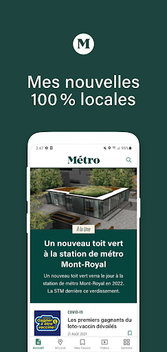 Android application Métro screenshort