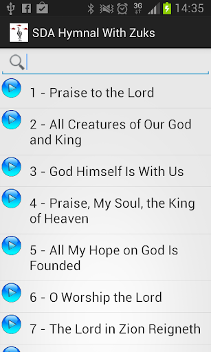 Android application SDA Hymnal With Zuks screenshort