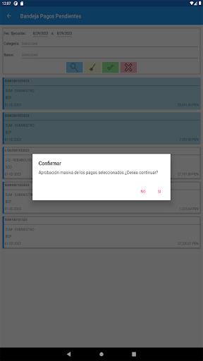 Aprobador pagos H2H Barcino