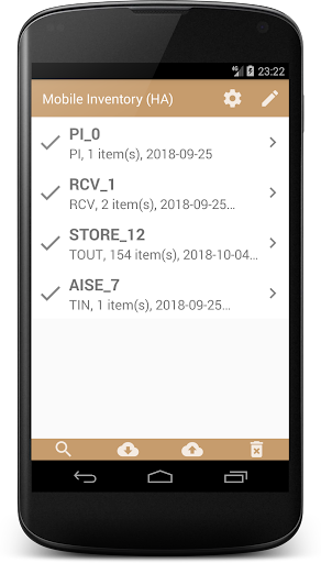 Android application Retail Mobile Inventory screenshort