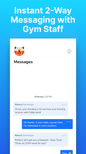 Gym Assistant MemberConnect Screen 3