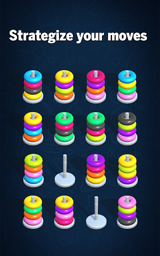 Hoop Sort Puzzle: Color Ring Stack Sorting Game 1.2 screenshots 21