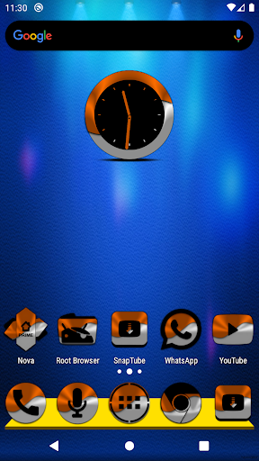 Android application Half Light Orange Icon Pack screenshort