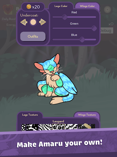 Screenshot of Amaru: The Self-Care Pet