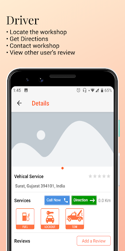 RoadAssist - Service Locator Screen 3