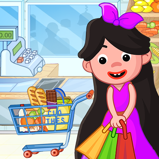 Google Play Store cover for Kids Supermarket Shopping Game