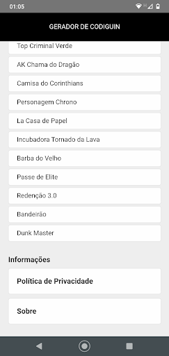 Download do APK de Gerador de Codiguin ff para Android