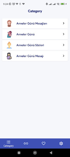 Android application Anneler Günü Mesajlar screenshort