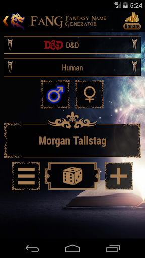 Android application FaNG - Fantasy Name Generator screenshort