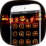 Fire Pumpkin Launcher Theme icon