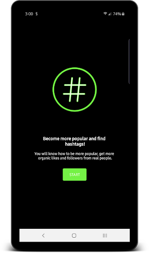 Android application Hashtags for Instagram screenshort