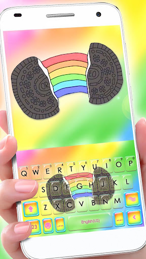 Android application Rainbow Cookie Keyboard Theme screenshort