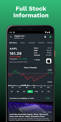 Robin Stocks - Quotes & News Screen 2