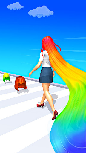 Android application Long Hair Runner Challenge 3D screenshort