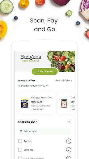 Android application Budgens Scan, Pay, Save screenshort
