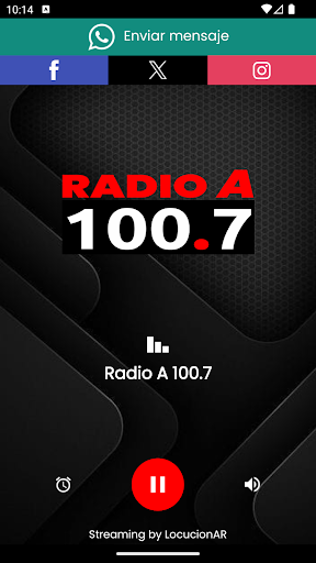 Android application Radio A 100.7 screenshort