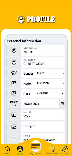 MDS MEMBER Screen 3