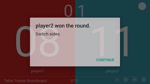Table Tennis Scoreboard Screen 3