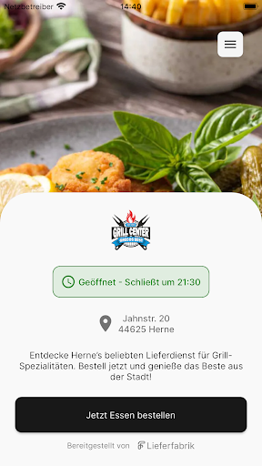 Android application Grill Center in Herne screenshort