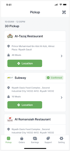 Android application Dailymealz - Driver screenshort