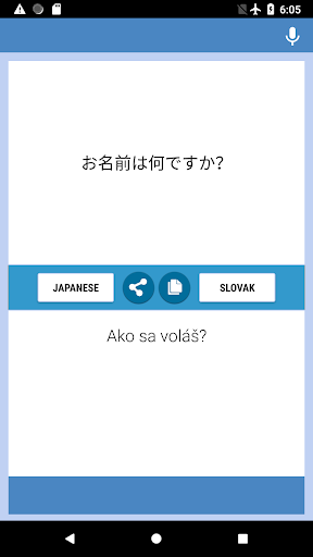 Android application Japanese-Slovak Translator screenshort