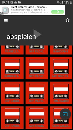 Android application Radio Österreich screenshort