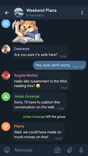 Screenshot Telegram X