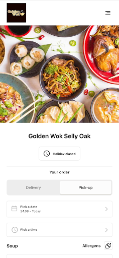 Android application Golden Wok Selly Oak screenshort